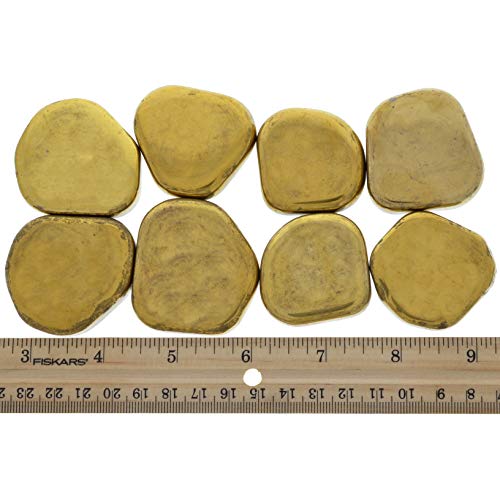 Материали Fantasia: £ 3 големи златни магнитни гематитовых камъни - средно 15-21 бр - Обемни феритни магнити
