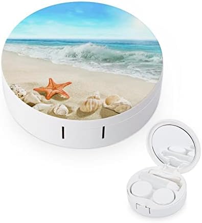 Комплект Калъфи За Контактни Лещи за Пътуване по Плажа Шумер Преносима Кутия За Съхранение на Контактни Лещи с Огледало