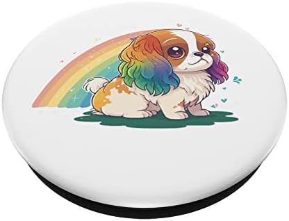 Цветна Кавалер Кинг Чарлз Шпаньол е Куче с Преливащи се цветове Детски попсокеты С Възможност за Смяна на PopGrip
