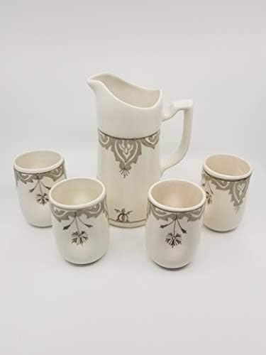 Сиви Марокански Керамични чаши, ръчно изработени с Набор от Делви, Decanter за кафе, Фарфоровым на Гърнето,