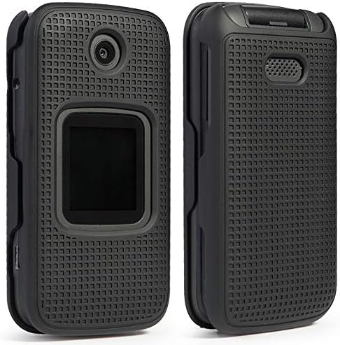 Гол на калъф за мобилен телефон Alcatel Smartflip/Go Flip 3, [Черен] Защитен защелкивающийся калъф [Текстура