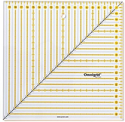 Мозайка шиене Prym-Линейна квадратна линия 20 x 20 см, жълта, бистра