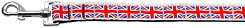 Mirage Pet Products Нашийник от Найлон Лента с изображение на Знамето на обединеното кралство Юниън Джак за