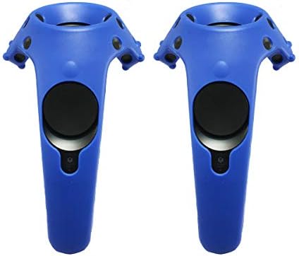 [Всички на 1] Защитен калъф - Гелевый контролер + Силиконова обвивка слушалки - HTC Vive PRO (Синя)