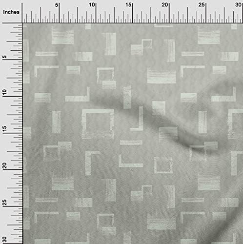 oneOone Коприна от жоржета, плат работа-сив цвят, абстрактен материал за шиене, кърпа с принтом ширина 42 инча