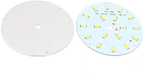 X-DREE 2 броя 9 W Топло бяла с 18 SMD 5730 led лампа с алуминиев опорна плоча (2 pezzi 9 W bianco caldo 18 SMD 5730 led лампа с основа от аллюминия