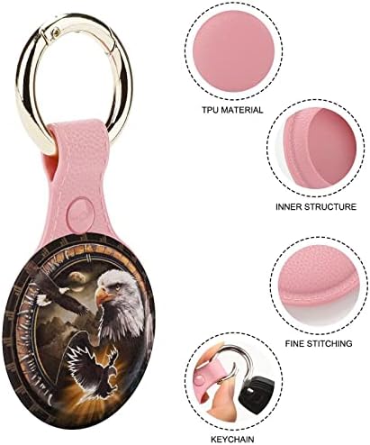 Native American Eagle Защитен калъф за възглавници с ринг за ключове, джоб за въздушни възглавници, стойка за