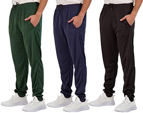 3 Опаковка: Мъжки спортни панталони hi-Tech Active Mesh, всеки ден за бягане с джобове (на разположение в големи и високи размери)