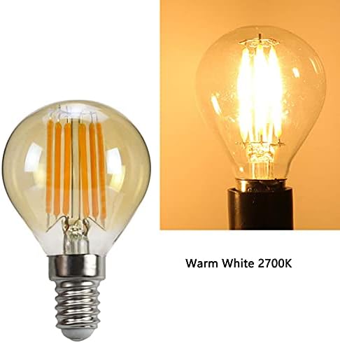 YDJoo E14 Led лампа 6 W G45 Led Глобус Лампа с нажежаема жичка С регулируема яркост Edison Лампи с нажежаема Жичка, 60 W Еквивалент на Топло Бяла 2700 До E14 Европейската База на Кехли?