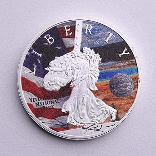 Национален парк на САЩ Статуята на Свободата сребърно покритие Възпоменателна Монета Чуждестранна Златна и Сребърна