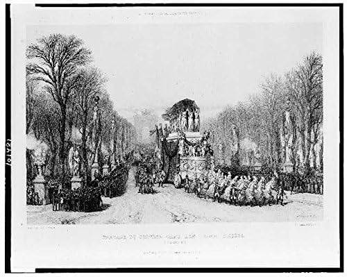 Исторически находки Снимка: Погребението на Наполеон I, император на французите,Франция,на Церемония, Шествие,1840