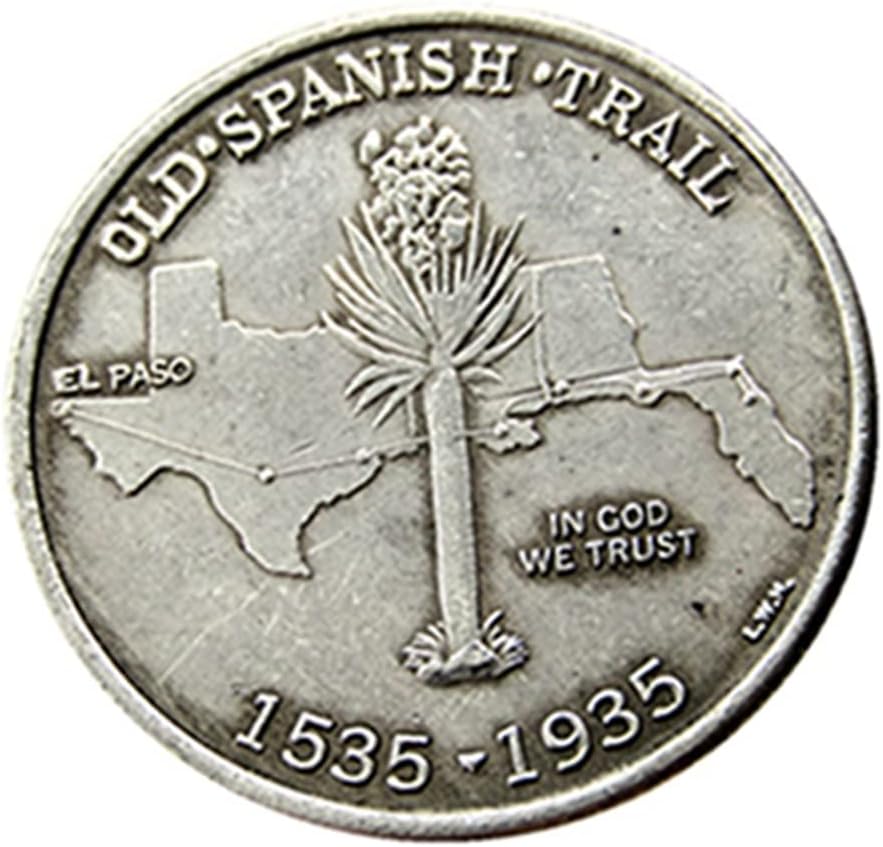 Възпоменателна Монета в Полдоллара САЩ 1935 г. Испанската Чуждестранна Копие, сребърно покритие