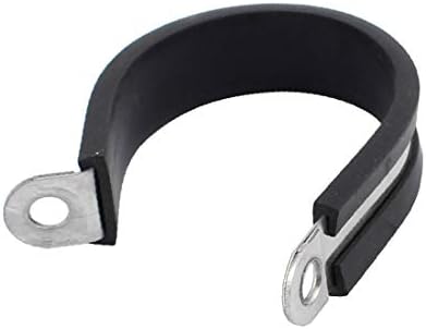 X-DREE R-Образни скоби за тръби от неръждаема стомана с гумена подплата от EPDM с диаметър 42 mm, скоба за шланговой