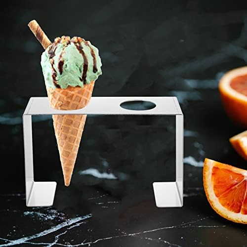 Luxshiny Табла за Прибори За хранене Поставка за Оръжие Сладолед от Неръждаема Стомана с 2 Дупки Поставка за