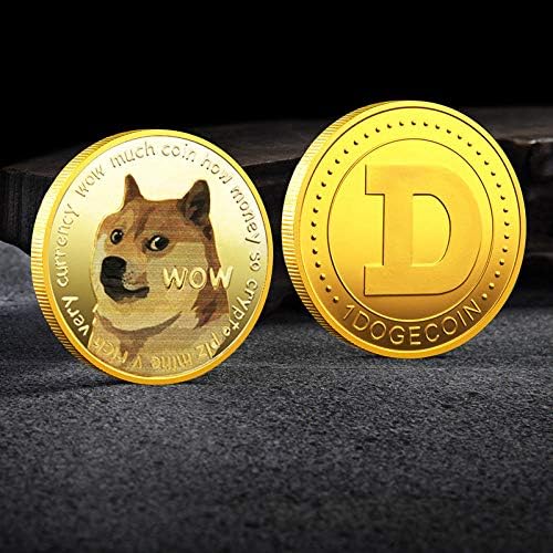 Интересна Позлатена Монета Dogecoin, Колекция от Възпоменателни монети, сребърно покритие Копие С Шарени Кучета