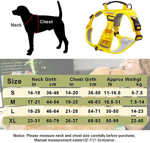 Шлейка за кучета Hilkycton Big No Pull с удобна вертикална дръжка за управление, регулируем отразяваща Оксфордския