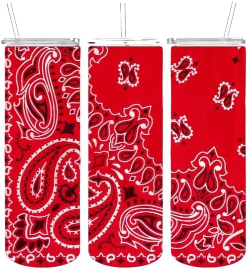 AZBOWS Червена Кърпа с двойни стени от Неръждаема стомана, 20 грама Пряка и Тясна Чаша в стил Уестърн Каубой