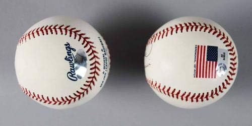 Джо Торе, Руди Гильяни (кмет) ; Дон Циммер подписа бейзболни топки Янкис – COA Щайнер - Бейзболни топки с автографи