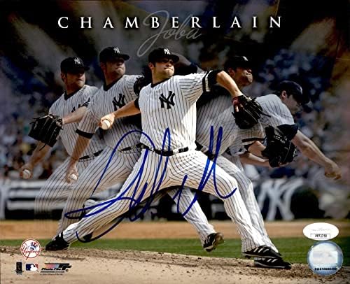 Джоба Чембърлейн Ню Йорк Янкис С автограф / Снимка 8x10 JSA 161053 - Снимки на MLB с автограф