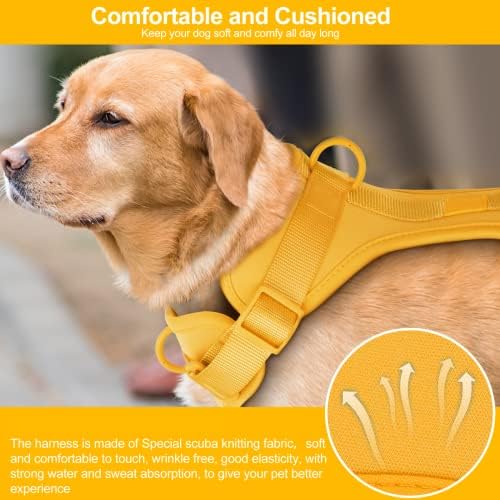 Лека шлейка за кучета без напрежение: Регулируема здрава дишаща мрежа шлейка за домашни любимци с мека и удобна