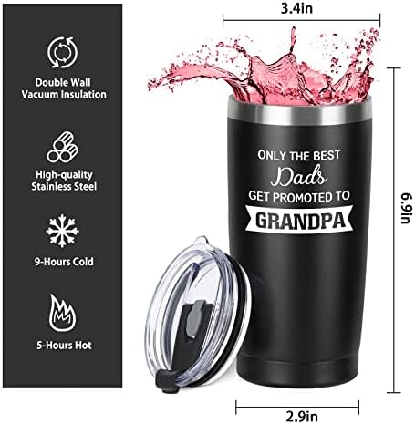Подаръци за дядо Lifecapido - Само най-добрите бащи се повиши до Чаши за дядо 20 грама, Подаръчен комплект за