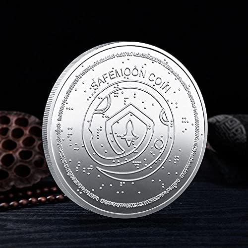 Възпоменателна Монета, Позлатена Сребърна Цифров Виртуална Монета Лъки Coin Криптовалюта 2021 са подбрани Монета