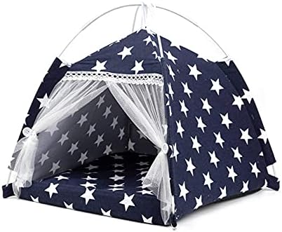 NC NC Палатка-легло за кучета малки и средни по размер / палатка за кучета и котки - Стилна, мека и удобно легло за кучета с възглавници и здрава тъкан, 40*40* 41 см