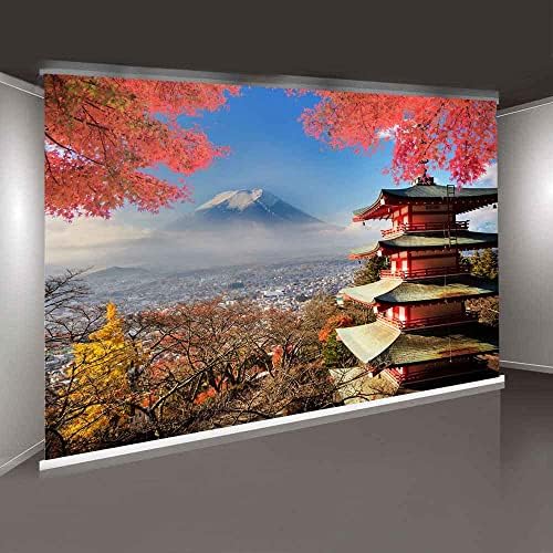 MTMETY 8x6 фута Вид на Япония, на Фона на Храма Fuji Киемидзу Фон Есенен Кленов Лист Видео Подпори Снимка BJME012