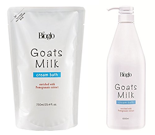 2 Бутилка козе мляко COSWAY Bioglo с екстракт от нар Крем за вана (за 1000 мл) БЕЗПЛАТНО 2 опаковки крем за
