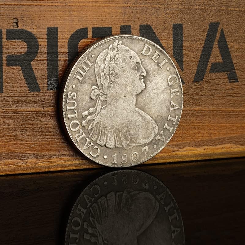 Южна Америка, Мексико, Двухколоночный Сребърен Долар, една Сребърна Монета 1807 Г., Испания, Карлос IV, 8R,