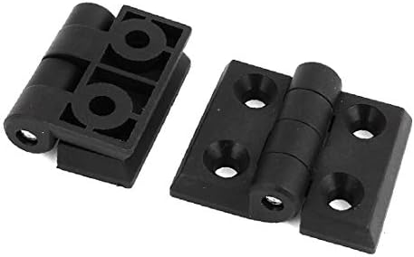 X-DREE 4 бр. Черна Пластмаса, която замества Сгъване на флип линия 53 mm x 45 mm за домашни врати (4 пьезы от