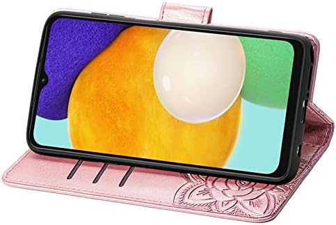 Чанта-портфейл Monwutong за Samsung Galaxy A13 5G, калъф от изкуствена кожа с 3D модел на пеперуда, стабилна