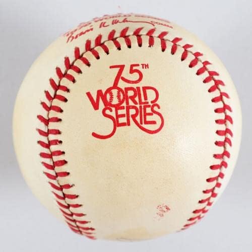 Бауи Кун подписа договор с Комисаря на Световните серии по бейзбол MLB 1978 - COA JSA - Бейзболни топки с автографи