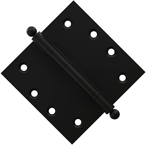 Черна рамка, която контур Finsbury Hardware Матово-черен сачмен лагер 4,5 x 4,5 инча Сверхпрочный с декоративни
