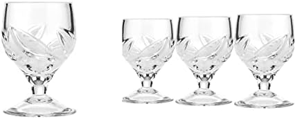 Елегантен и Модерен Crystal комплект от 6 чаши за вино на Руската нарязани на 1/2 унция, Чаша за шери, 15 мл