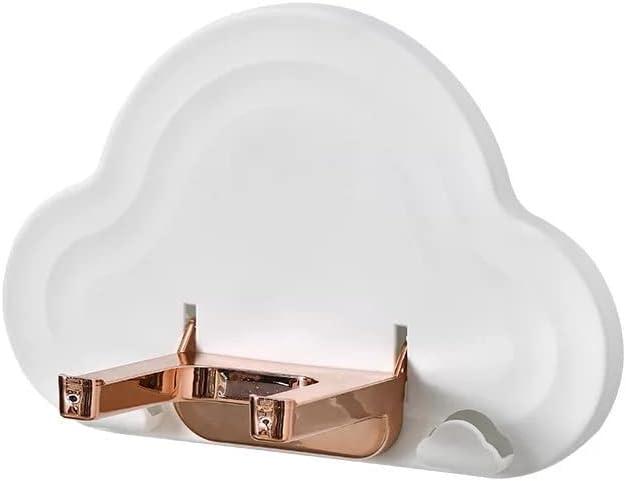 Стенен Държач за Сешоар HOUTINKY Cloud, Поставка За Сешоар за баня, Самозалепващи Държач за Сешоар Без пробиване