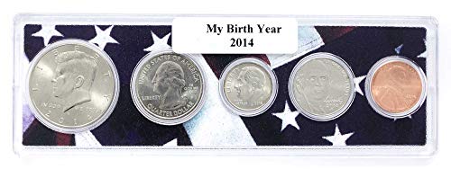 Монета 2014-5 Година на раждане, инсталирана в держателе на Американското Без лечение