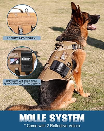 Тактическа шлейка за кучета - Жилетка за служебни кучета PETNANNY за големи кучета, Изцяло затварящ тялото в