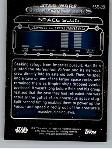 2018 Topps Star Wars Galactic Files ESB 28 Космически Слизняк Официалната Неспортивная Търговска картичка в