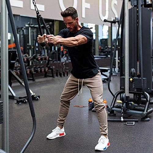 COOFANDY Мъжка Тениска за тренировка на мускулите, 2 опаковки, Тениска за Фитнес, Културизъм, Тениска с Къс