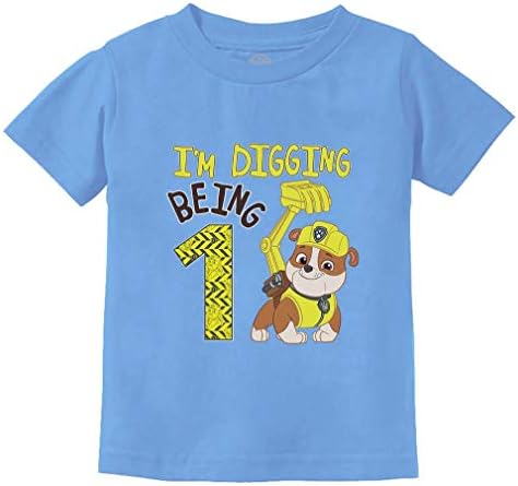 Тениска Paw Патрул за Копаене на Баластра в 1-ия Рожден Ден На Момчетата на 1 Година, Детска Тениска За Бебета